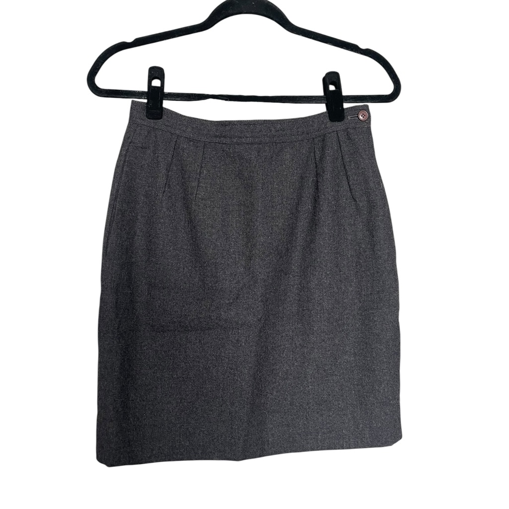 Vintage Valentino Charcoal Pencil Skirt